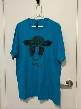 Blue Emooo Cow T-shirt